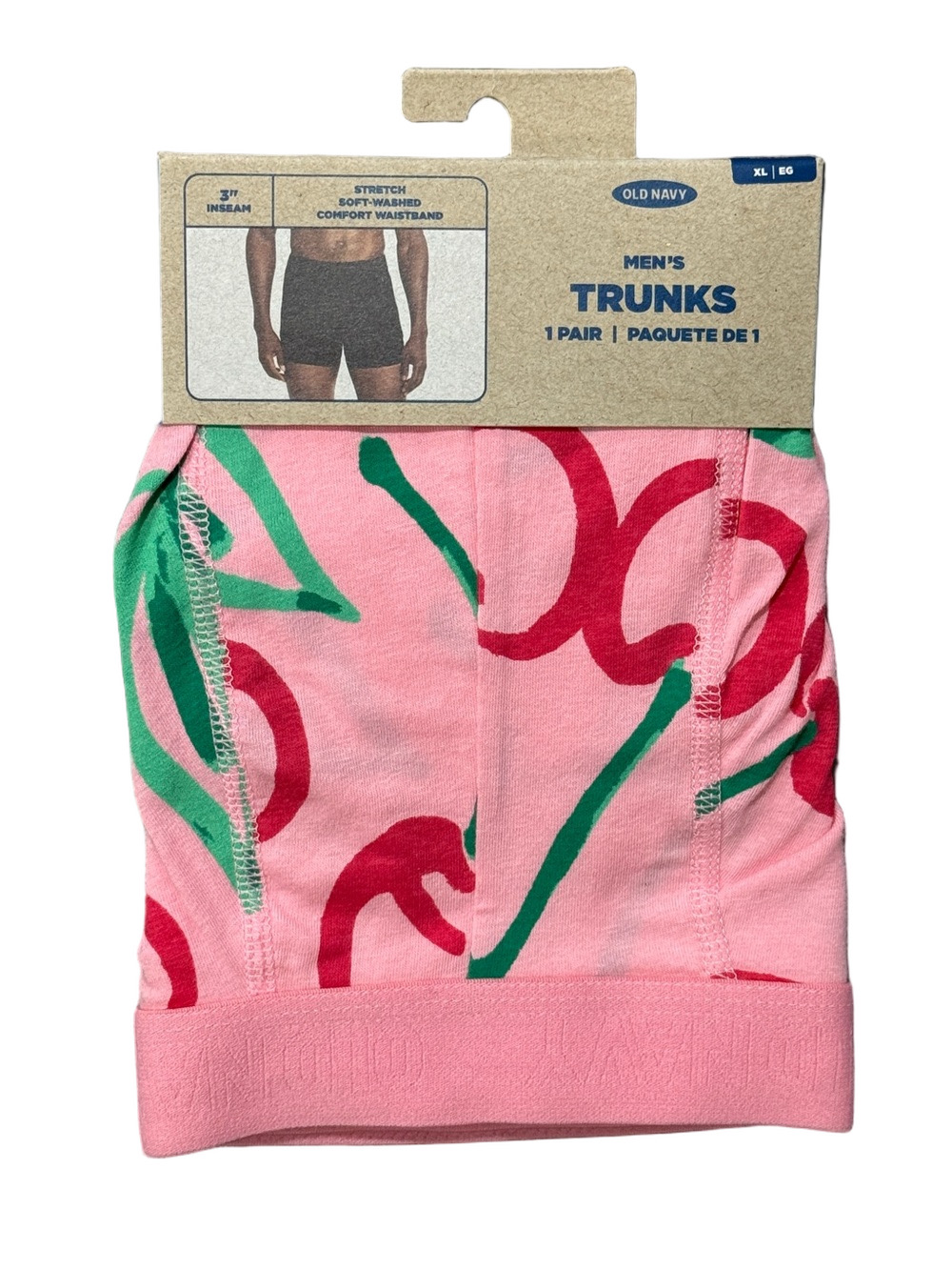 Mens Cherries Boxer Brief Trunks - Size Extra Large XL - Old Navy - NWT